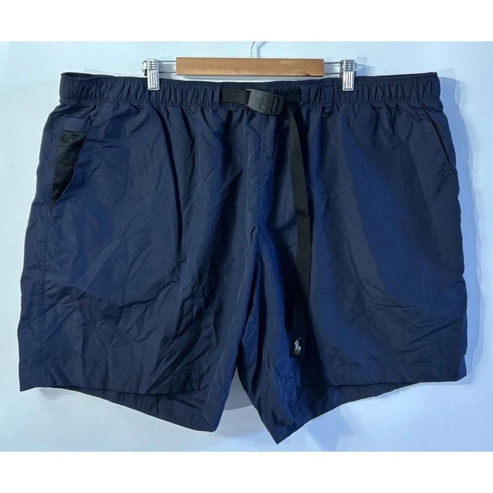 Mens Polo Ralph Lauren Big & Tall Nylon Hiking Shorts Belted Climbing Sz 4XB EC